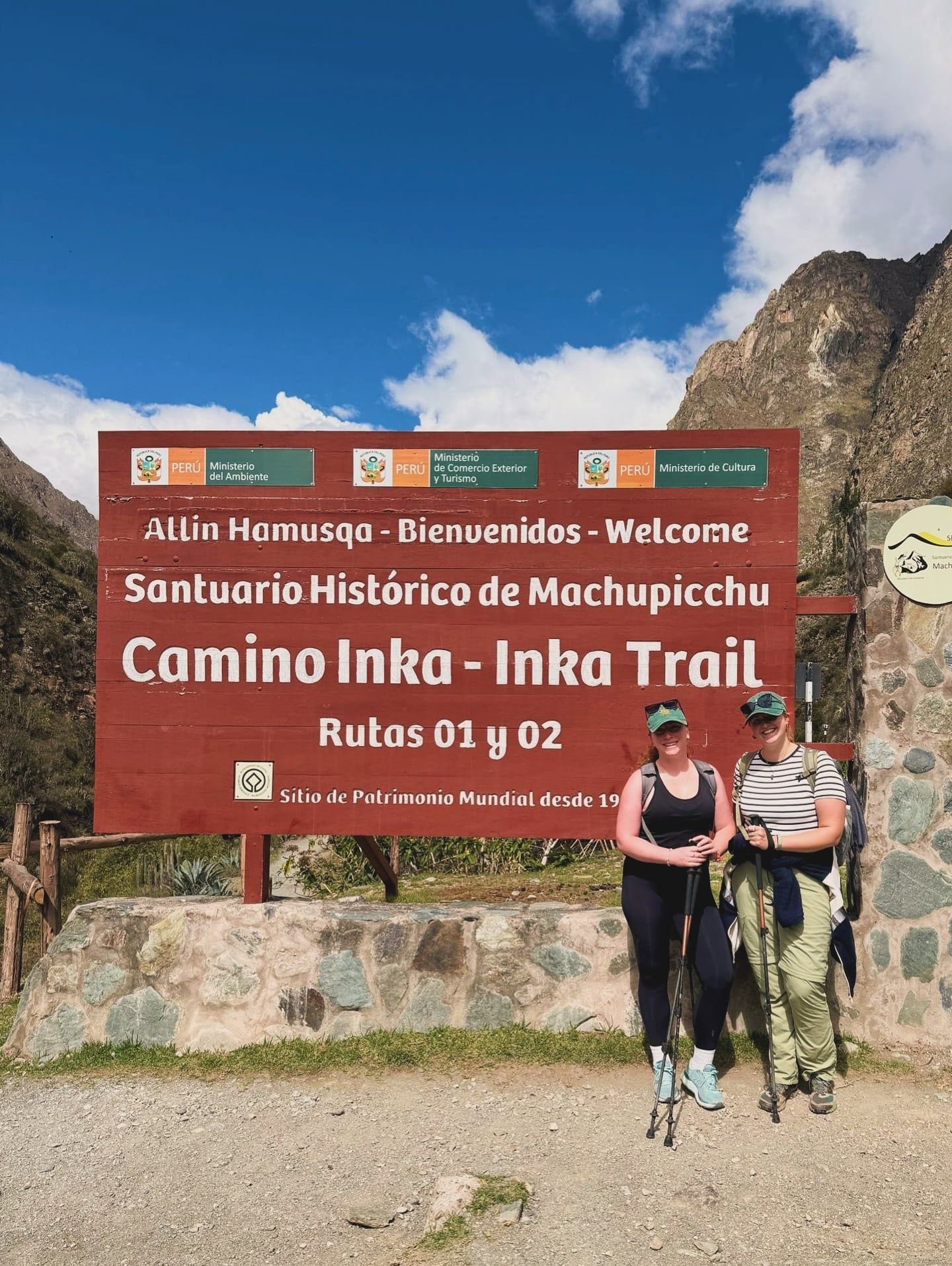 Foto de un visitante del tour por Camino Inca