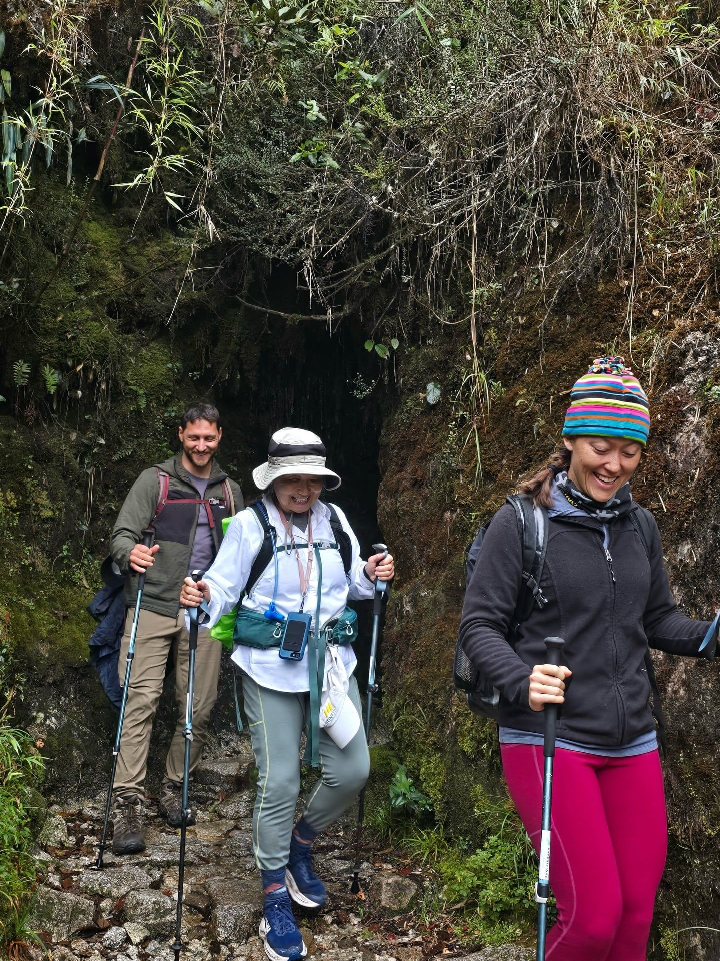 Foto de un visitante del tour por Camino Inca